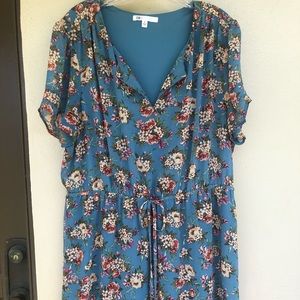 Teal Flower Dress (XL)